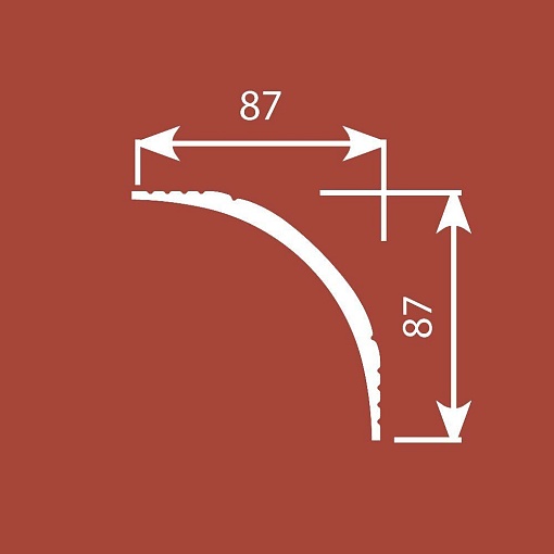 Карниз KX009, 87х87, 2000мм, Экополимер/1