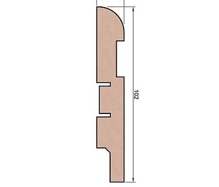 Плинтус AP29 под покраску, белый, с пазом под 20 молдинг, 102x16x2400 мм, МДФ