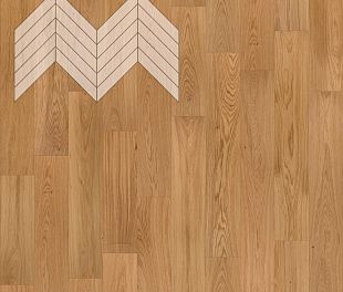 Паркет Елка Французская Lab Arte Chevron Дуб Натур лак 600/510х90х14/3/45° в магазине напольных покрытий «Стильный пол»