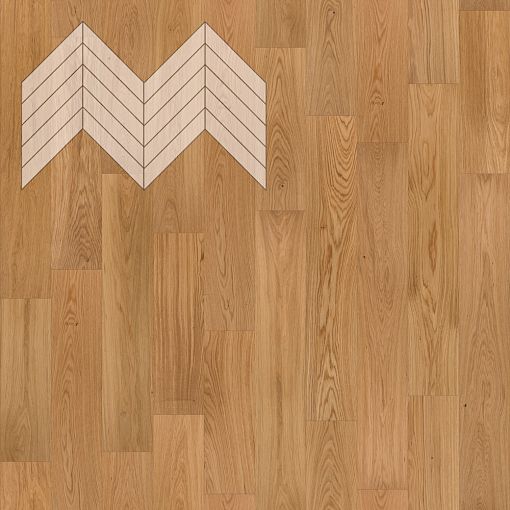 Паркет Елка Французская Lab Arte Chevron Дуб Рустик лак 600/510х90х14/3/45°