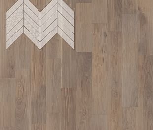 Паркет Елка Французская Lab Arte Chevron Дуб Селект Беж лак 600/490х110х14/3/45° в магазине напольных покрытий «Стильный пол»