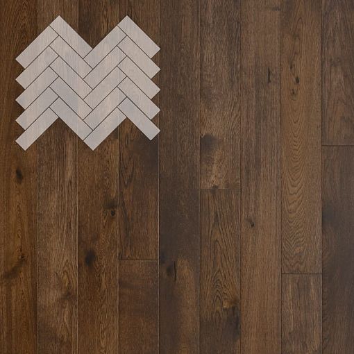 Паркет Елка Английская Lab Arte Angle Дуб Рустик Коньяк лак 500х150х14/3