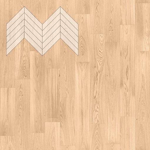 Паркет Елка Французская Lab Arte Chevron Дуб Рустик Блонд лак 600/510х90х14/3/45°