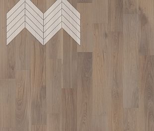 Паркет Елка Французская Lab Arte Chevron Дуб Селект Беж лак 600/510х90х14/3/45° в магазине напольных покрытий «Стильный пол»