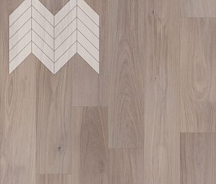 Паркет Елка Французская Lab Arte Chevron Дуб Натур Чегет белый лак 600/475х125х14/3/45° в магазине напольных покрытий «Стильный пол»