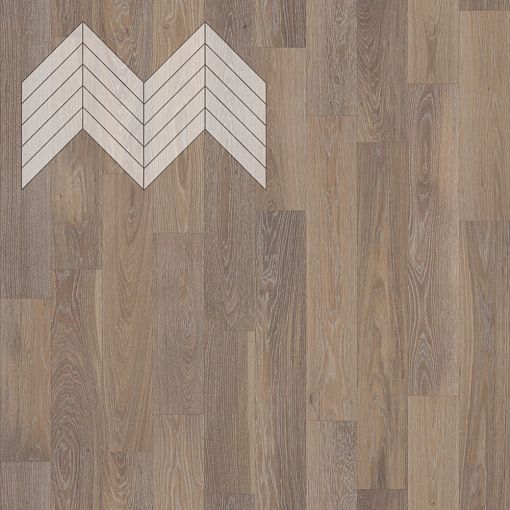 Паркет Елка Французская Lab Arte Chevron Дуб Селект Деликат лак 600/510х90х14/3/45°