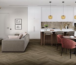 Кварцвинил Усовершенствованная кварц-виниловая LVT плитка DAMY FLOOR London Оксфорд