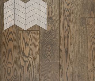 Паркет Елка Французская Lab Arte Chevron Дуб Рустик Ариста лак 400/328х125х14/3/60° в магазине напольных покрытий «Стильный пол»