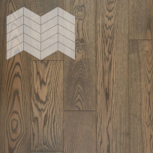 Паркет Елка Французская Lab Arte Chevron Дуб Рустик Ариста лак 400/328х125х14/3/60°