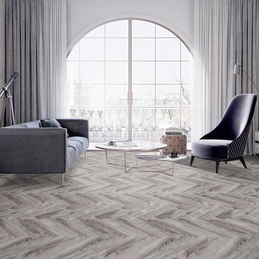 Кварц-винил CronaFloor Herringbone Дуб Тулон H009