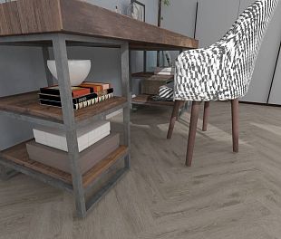 Кварцвинил ПВХ Покрытие Calitex Originals Victoria Herringbone Click XOG503 600x150x4 (1,800 м2)