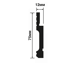 Плинтус HIWOOD B75V1L