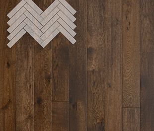 Паркет Елка Английская Lab Arte Angle Дуб Рустик Коньяк лак 500х110х14/3 в магазине напольных покрытий «Стильный пол»