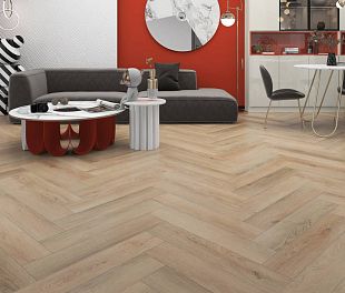 Кварцвинил ПВХ Покрытие Calitex Diamonds Eternity Herringbone Click DM403 750x150x6 (1,575 м2)