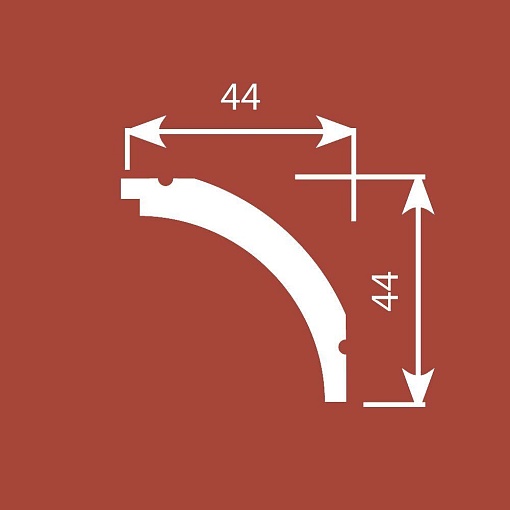 Карниз KX011, 44х44, 2000мм, Экополимер/22