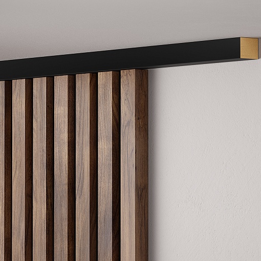 Руст стыковочный 25х22х1350мм, МДФ, черный