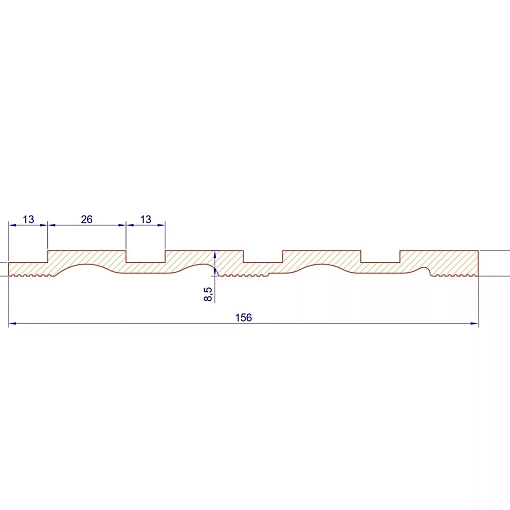 Панель RP001, 156х8, 2800мм, Экополимер/13