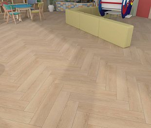 Кварцвинил ПВХ Покрытие Calitex Elementals Fitzroy Herringbone Click ES703 610x150x4 (1,83 м2)