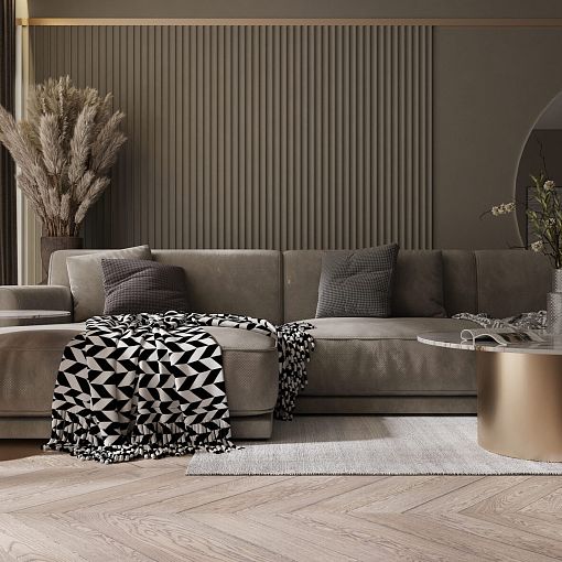 Инженерная доска AlixFloor Французская ёлка Дуб коричнево-серый