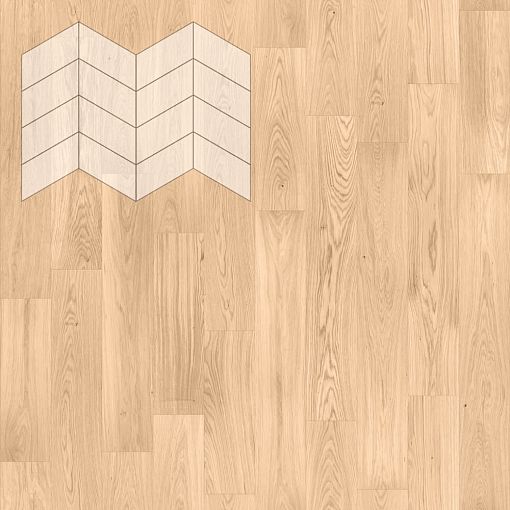 Паркет Елка Французская Lab Arte Chevron Дуб Селект Блонд лак 400/313х150х14/3/60°