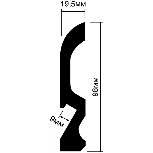Плинтус HIWOOD LB98