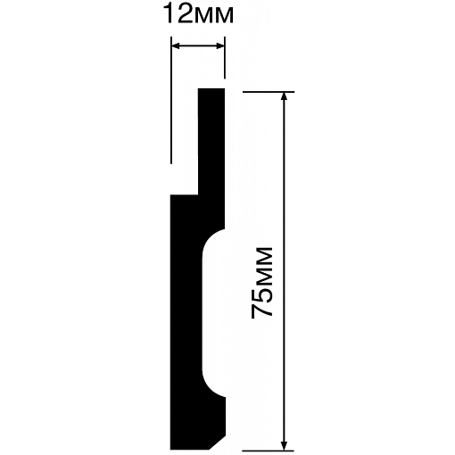 Плинтус HIWOOD B75V1