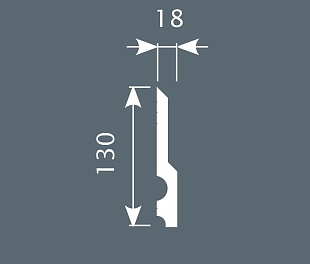 Плинтус PX011, 130х18, 2000мм, Экополимер/8