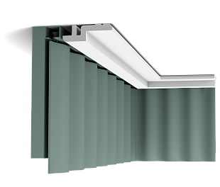 Скрытый карниз для штор C394 Steps