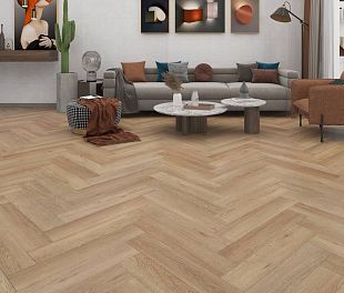 Кварцвинил ПВХ Покрытие Calitex Diamonds Ruby Herringbone Click DM103 750x150x6 (1,575 м2)