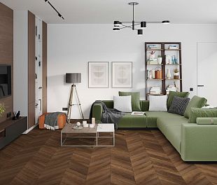 Кварцвинил SPC Ламинат DAMY FLOOR Chevron Шайо
