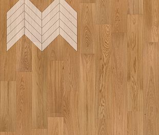 Паркет Елка Французская Lab Arte Chevron Дуб Селект Прозрачное масло 600/490х110х14/3/45° в магазине напольных покрытий «Стильный пол»