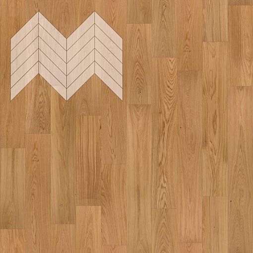 Паркет Елка Французская Lab Arte Chevron Дуб Селект Прозрачное масло 600/490х110х14/3/45°