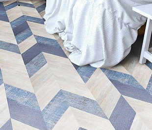 Замковый пробковый пол Corkstyle Chevron Chevron Blue