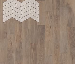 Паркет Елка Французская Lab Arte Chevron Дуб Селект Беж лак 400/337х110х14/3/60° в магазине напольных покрытий «Стильный пол»