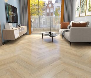 Кварцвинил ПВХ Покрытие Calitex Diamonds Excelsior Herringbone Click DM303 750x150x6 (1,575 м2)