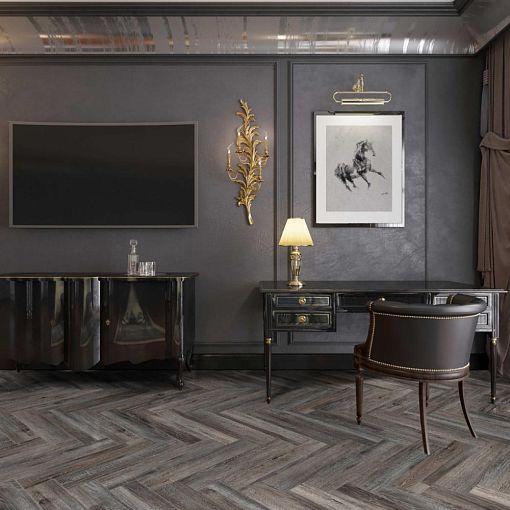 Кварц-винил CronaFloor Herringbone Дуб Реймс H008