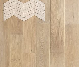 Паркет Елка Французская Lab Arte Chevron Дуб Селект Чегет белый лак 400/328х125х14/3/60° в магазине напольных покрытий «Стильный пол»