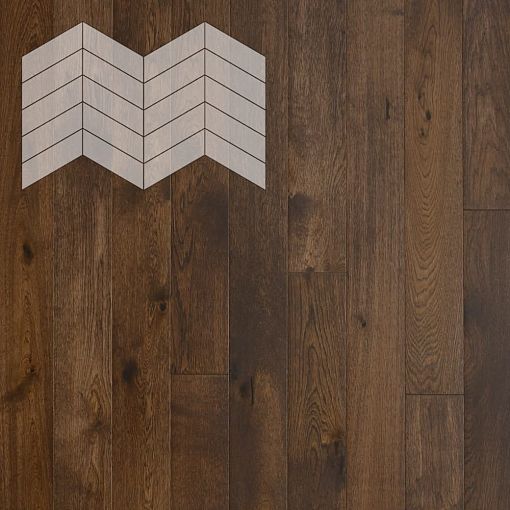 Паркет Елка Французская Lab Arte Chevron Дуб Натур Коньяк лак 400/337х110х14/3/60°