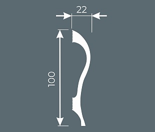 Плинтус PX038, 100х22, 2000мм, Экополимер/23