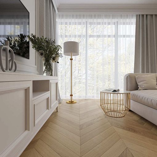 Инженерная доска AlixFloor Французская ёлка Дуб бежевый натуральный