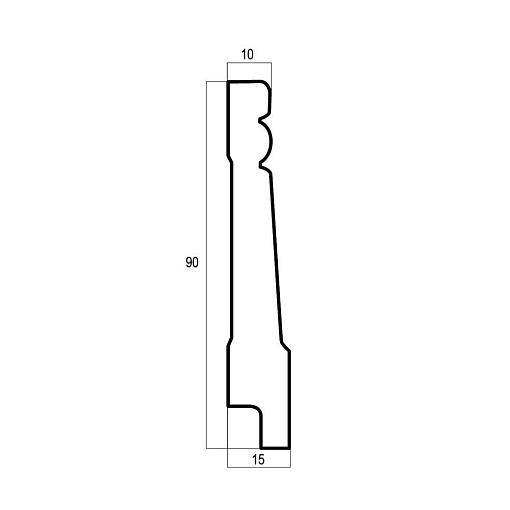 Плинтус 90, Венге, B90(1)/DB2