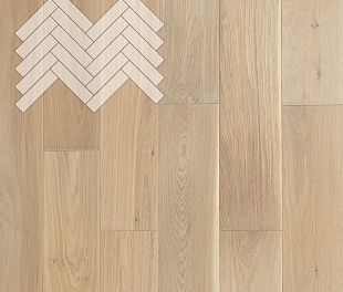 Паркет Елка Английская Lab Arte Angle Дуб Селект Чегет белый лак 500х125х14/3 в магазине напольных покрытий «Стильный пол»