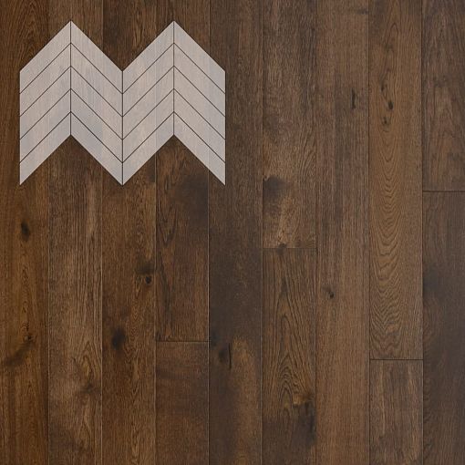 Паркет Елка Французская Lab Arte Chevron Дуб Натур Коньяк лак 600/490х110х14/3/45°