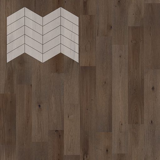 Паркет Елка Французская Lab Arte Chevron Дуб Натур Кайт лак 400/328х125х14/3/60°
