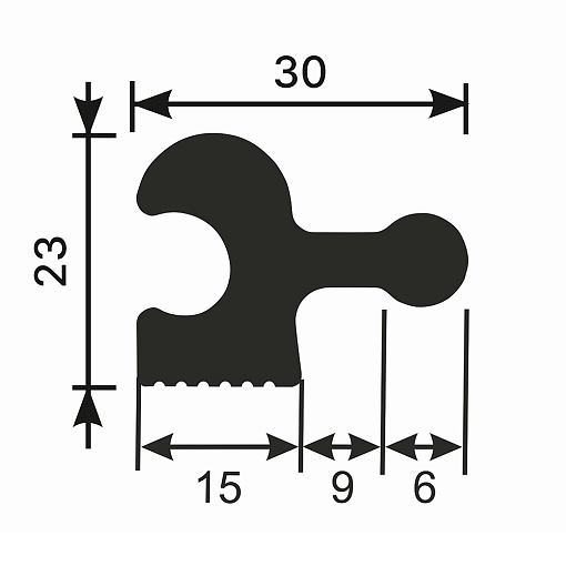 Рейка RX007, 30х23, 2800мм, Экополимер/30