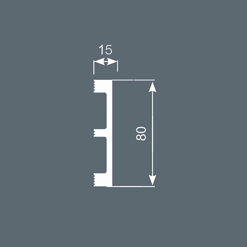 Плинтус PX048, 80х15, 2000мм, Экополимер/11