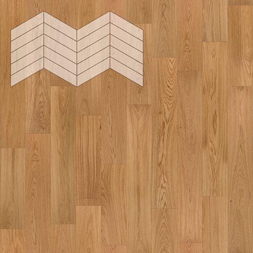 Паркет Елка Французская Lab Arte Chevron Дуб Селект лак 400/328х125х14/3/60°