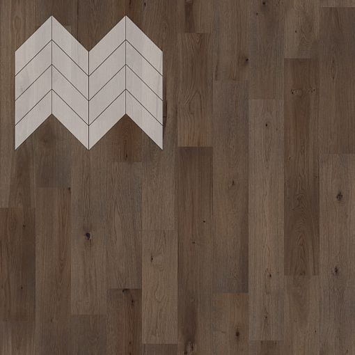 Паркет Елка Французская Lab Arte Chevron Дуб Рустик Кайт лак 600/450х150х14/3/45°